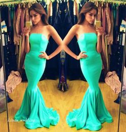 2019 Turquoise Colour Prom Dress Beautiful Strapless Long Special Occasion Dress Evening Party Gown Plus Size vestidos de festa1317615