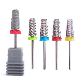 Bits New Silver 2Way 5 IN 1 Carbide multifunction Round Tungsten Carbide nail milling drill bits Double hand use