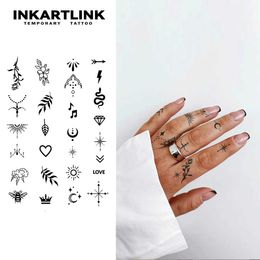 Tattoo Transfer Henna Finger Tattoo (1) temporary tattoo sticker waterproof magic tattoo lasts to 15 days fake tattoo semi permanent tattoo 240426