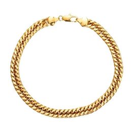 Anklets Wide 6Mm Cuban Link Chain Gold Color Anklet Thick Ankle Bracelet For Women Men Waterproof Drop Delivery Jewelry Ottpn