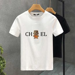 Men's T-Shirts High Quty Luxury Brand100% Cotton Letter Bear Printing Ts Summer Harajuku Men/Women Short Slve T-shirt Asian Size S-5XL T240425