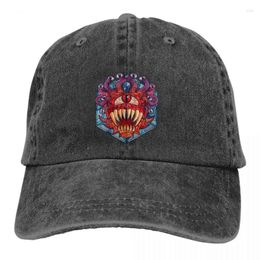 Ball Caps Beholder Stained Glass Baseball Cap Men Hats Women Visor Protection Snapback DND Game