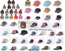 Ponytail Baseball Cap 54 Styles Cross Back Washed Distressed Ponycaps Messy Buns Trucker Mesh Party Hats ZZA32264028812