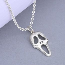 High Polished Moissanite Necklace Pendant Scream Skull 925 Sterling Silver Diamond Tester Best Gift For Anyone