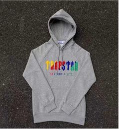 hoodie full tracksuit rainbow towel embroidery decoding hooded sportswear men and women sportswear suit zipper trousers Size XL7783952
