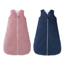 Bags Spring Autumn Solid Baby Sleeping Bag Winter Weighted Newborn Swaddle Sleep Sack Velvet Dot Fleece Infant Sleepsack Pijama Bebe