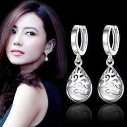 Dangle Chandelier Luxury Silver Colour Pink Moonlight Opal Tears Totem Dangle Drop Earrings for Women Gift oorbellen boucle doreille