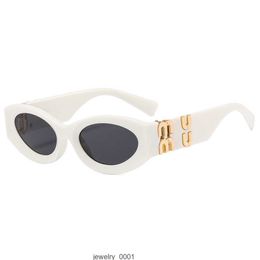 Designer Glimpse Oval Sunglasses for Men Women Luxury Eyewear Cat Polarized Top Fashion Gold M Frame Sun Glasses Gafas with Pink Box L1Y6