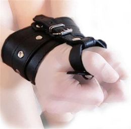 Wrist Hand PU Leather Thumbs Cuffs BDSM Bondage Belts Cosplay Ankle Hogtie Strap with Toes Restraints for Couples 2107221042734