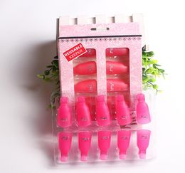 10PcsSet Nail Polish Remover Soaker Reusable Plastic Keeper Salon DIY Nail Art Tool Wearable Geloff Acrylic UV Gel Cleaner Clip 4353619