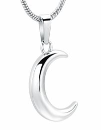 IJD12833 Stainless Steel Crescent Moon Cremation Jewellery For Ashes Keepsake Memorial Urn Necklace For Women Men Fashion Gifts4596434