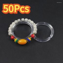Jewelry Pouches 50Pcs Acrylic Bracelet Display Holder Buddhist Beads Cultural Racks For Vendors Counters Live