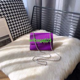 Verrou Handbag Luxury Leather Shoulder Bags Plug in Bag Genuine Leather Home Bag Flight Attendant Bag Purple Bag Female Crossbody Cowhide Box have logo HBTOJB