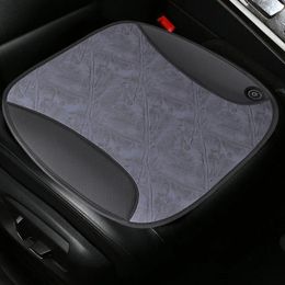 Car Seat Covers 12V Electric Heating Pads PU Heated Cover Adjustable Temperature USB Winter Heater Soft Cushion