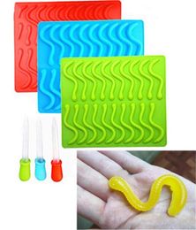 Cake Tools 20 Holes Worms Mold Chocolate Candy Moluds Party Wedding Decorating Baking Children DIY Accessories1627082