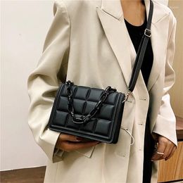 Evening Bags Casual Ladies Mini Handbags Flap Purse Women Checkered PU Leather Solid Color Crossbody Messenger Shoulder Bag Bolsa