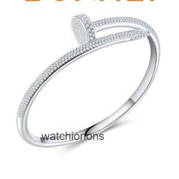 High Quality Luxury Bangle carter Bonari Jewellery S925 Pure Silver Bracelet with Buckle Womens Fashion Versatile