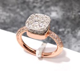 Personality Eternal Love Iced Out Couple Rings Woman Bee Hive Zircon Copper Plating 18k Ring For Women Fashion Bridesmaid Sisters 9968715