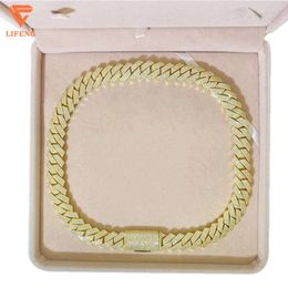 Sell 925 Sliver Gold Plated Cuban Necklace d Vvs1 Moissanite Miami Cuban Link Chain Men Necklace