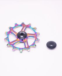 PASS QUEST high quality Titanium plating METEOR NarrowWide Derailleur Gear guide wheel 1214T 5mm Center Diameter bike accessorie3795890