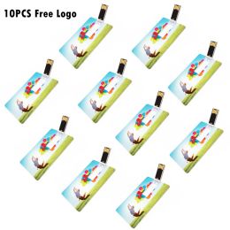Drives 10pcs/lot Print 4g 8g Credit Card Usb Flash Drive Customized Pen Drive Personalized as Your Photo Design Pendrive