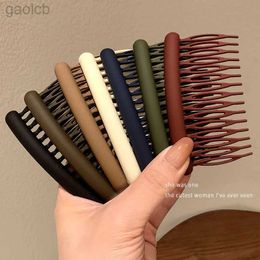 Hair Clips Barrettes AISHG 15 Teeth Hair Comb Claw Hairpin for Women Solid Bangs Clip Back Head Pin Inserted Comb Girls Hair Accessories Jewelry 240426