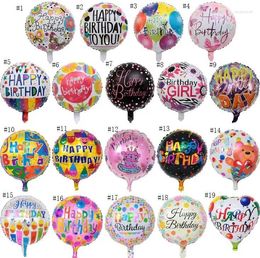 Party Decoration 18inch Happy Birthday Balloon Aluminium Foil Balloons Helium Mylar Balls For KKd Toys Globos SN3797