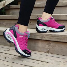 Casual Shoes Women Platform Winter Sneakers 2024 In Fashion Air Cushion Running Sports For Plush Warm Snow Boots