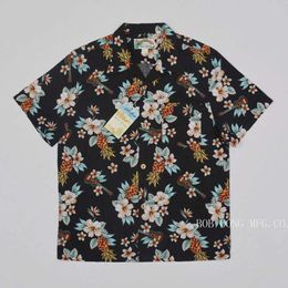 Men's Casual Shirts BOB DONG Pineapple Guitar Tropical Short Sleeeved Shirts Unisex Aloha Tee Shirts 240424