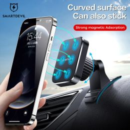 Stands SmartDevil Magnetic Car Phone Holder Stand For iPhone POCO N52 Strong Magnet 3M VHB Rubber Pad Wall Dashboard 360 Rotation