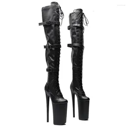 Dance Shoes 26CM/10inches PU Upper Modern Sexy Nightclub Pole High Heel Platform Women's Over-the-Knee Boots 023