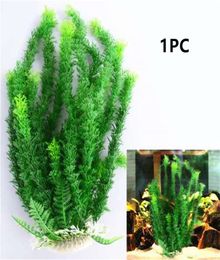 42cm Large Artificial Plant Aquarium Decoration Plastic Plants Water Grass Ornament Fish Tank Landscape Decor for large tank5083011