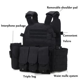 Combination Pouch Molle Gear Tactical Vest Body Armour Hunting Plate CS Airsoft 6094 Military Combat Army Wargame Vest 240408