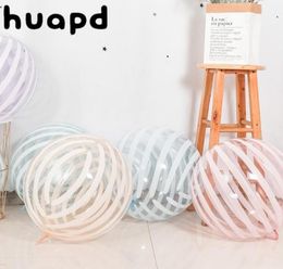 50 30pcs Crystal stripes Bubble Balloon 18 inch Colourful Striped Bobo for Wedding Decoration Happy Birthday Part 2205231814381