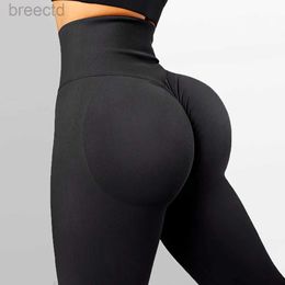 Active Shorts 2023 Seamless Knitted Fitness GYM Pants Womens High Waist and Hips Tight Peach Buttocks High Waist Nude Yoga Pants d240426