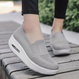 Casual Shoes 2024Womens Spring Mesh Breathable Thick Soled Comfortable Loafers Womens Outdoor Walking Women's Sports Zapatos