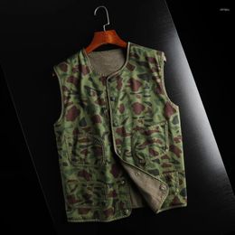 Men's Vests 2024 Men Autumn Winter Camouflage Print Vest Sports Leisure Waistcoat Male Plus Velvet Warm Sleeveless Jackets D702