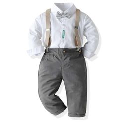 2021 Trendy Children039s Clothing Sets White Shirt Formal ClothesBoutique Kids Clothing Gentleman Suit Boys Outfits Ropa De Beb7830611