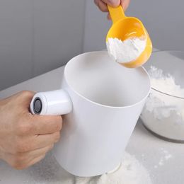 new Electric Flour Sieve Icing Sugar Powder Handheld Stainless Steel Flour Screen Cup Shaped Sifter Pastry Cake Tool flour sifter kitchen