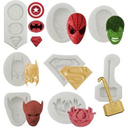 Moulds Cartoon Hero Silicone Candy Craft Moulds Resin Tools Cupcake Baking Moulds Fondant Cake Decorating Tools