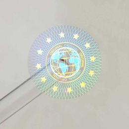 Tattoo Transfer Original Holographic Stickers Tamper Proof Security LabelVoid Transparent Warranty Sticker Customized 20x20mm 2000pcs 240426