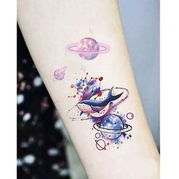 Tattoo Transfer Sexy Waterproof Long Lasting Temporary Decal 3D Body Tattoo Sticker Black Rose Butterfly Design Cover Scars 240427