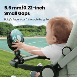 Electric Fans Battery Operated Small Clip on Fan Detachable 3 Speed Rechargeable 360 Rotate Flexible Tripod Cooling Fan for Car Seat Crib