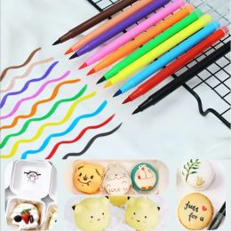 Moulds 10 Colours Edible Ink Markers Pigment Pen Cake Decorating Tools Food Colouring Pen for Drawing Biscuits Fondant Kitchen Supplies