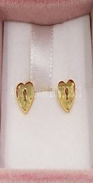 Bear Jewelry 925 Sterling Silver earrings Stud San Valentine Gold Vermeil Earrings Fits European Style Gift 0153030009303384