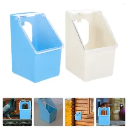 Other Bird Supplies 2pcs Plastic Hanging Pigeon Feed Box Feeder Feeding Containers