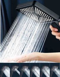 Bathroom Shower Heads New High-pressure Shower Head 6 Modes Adjustable Spray with Massage Brush Filter Rain Shower Set Faucet Bathroom Accessories