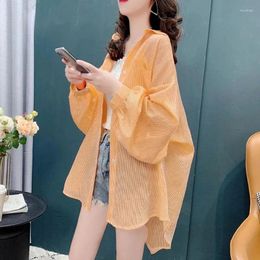 Women's Hoodies Summer Sun Protection Shirt For Women Ultra-Thin Loose Long-Sleeved Breathable Ice Silk