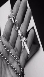 Fashion stainless steel pendant necklace chain bijoux for mens and women trend personality punk style Lovers gift hip hop jewelry2920477