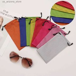 Sunglasses Cases Drawstring glass cloth bag dustproof and waterproof printing sunglasses soft optical glasses Q240426